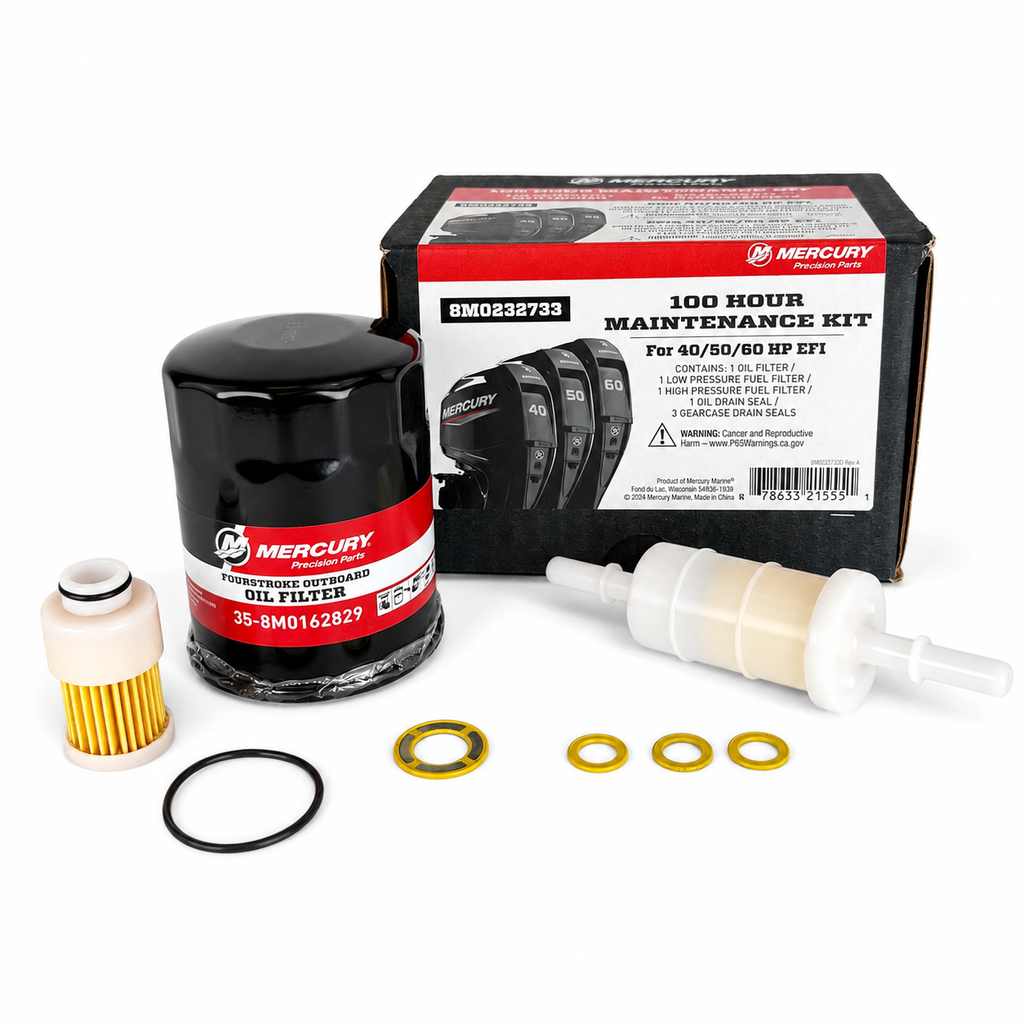Mercury 8M0232733 100 hour maintenance kit with components