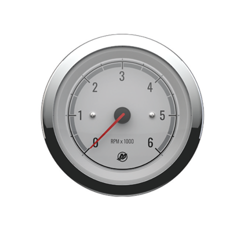 Mercury classic white face chrome bezel gauges