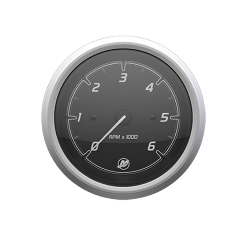 Mercury sport black face brushed chrome bezel gauges