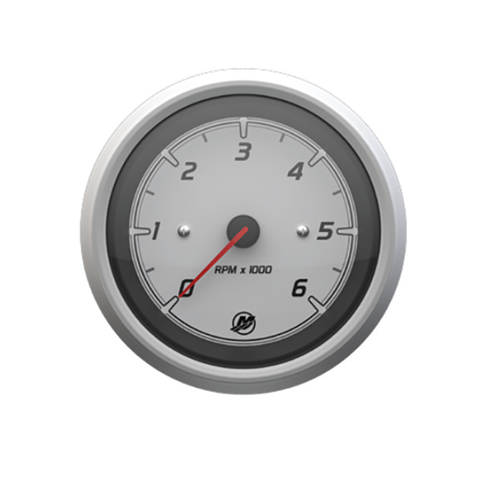 Mercury sport white face brushed chrome bezel gauges